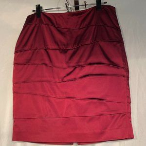 NWT White House Black Market Cranberry Fitted Skirt, size 10